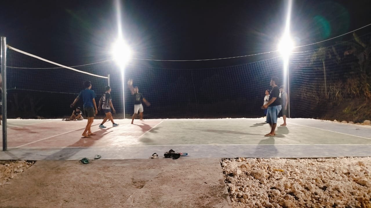 Lapangan Voli TMMD 129: Pusat Kegiatan Malam Pemuda Tlemang