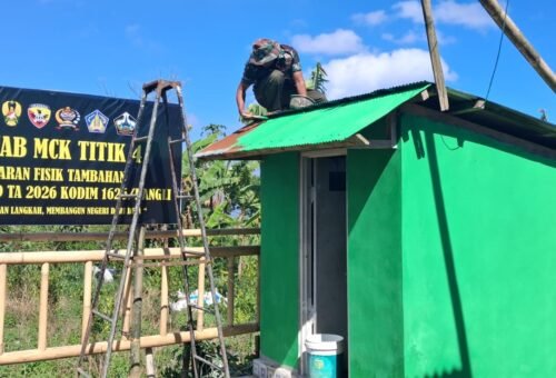 Proyek Rehabilitasi MCK I Nengah Ardiana Masuki Pungkasan di TMMD Ke-129 Kodim 1626/Bangli