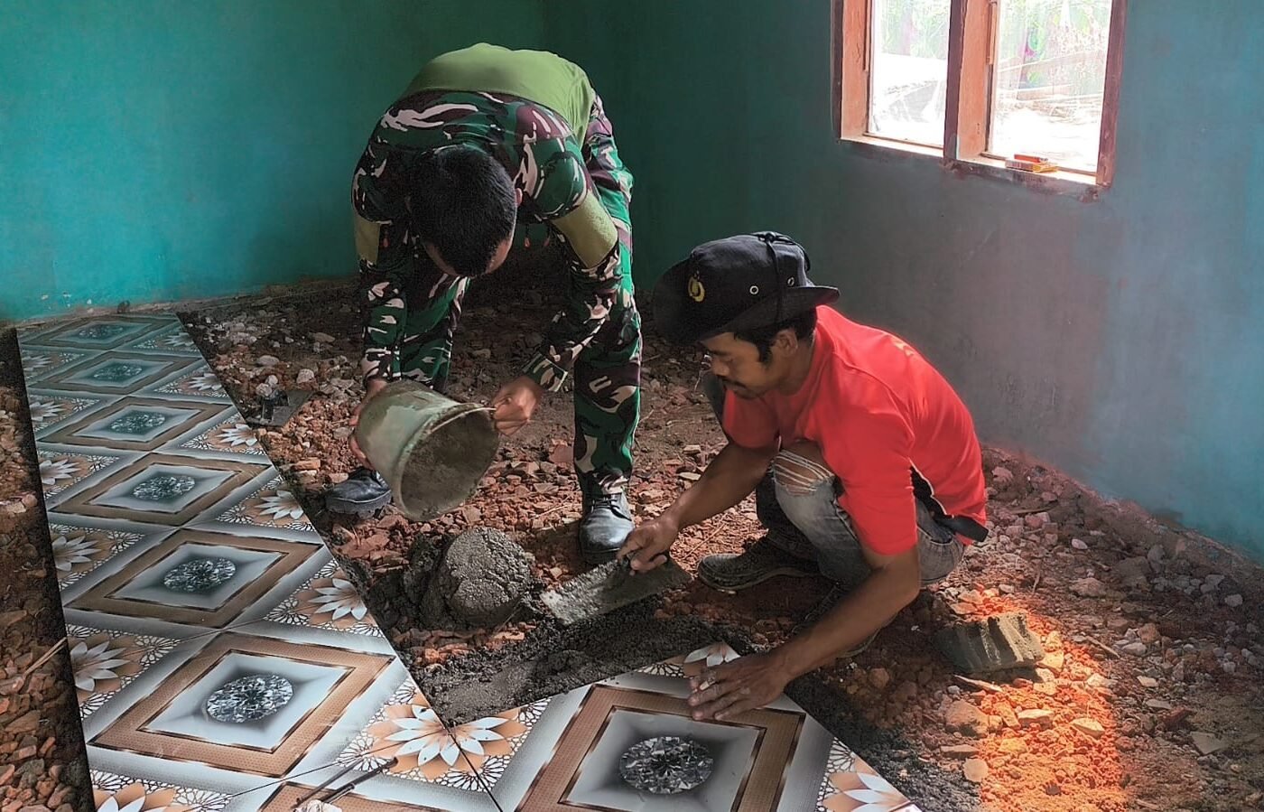 Satgas TMMD ke-129 Fokus Percepat Rehabilitasi Rumah Bapak Karno