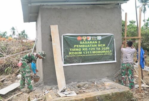 Desa Polewali Ucapkan Terima Kasih, Satgas TMMD Ke-129 Selesaikan Pembangunan MCK