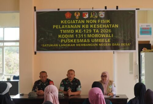 Pelayanan Kesehatan Kerjasama Satgas TMMD 129 dan Puskesmas Umbele di Morowali