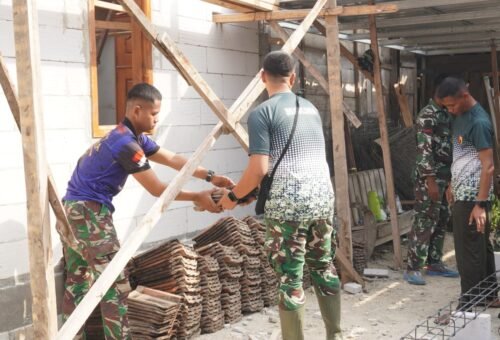 Estafet Kebersamaan: Upaya Bersama TNI dalam Program TMMD ke-129 di Lamongan