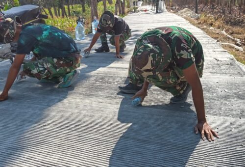 Pengerjaan Jalan Rabat Beton Desa Tlemang Capai Tahap Akhir dengan Ketelitian Tinggi