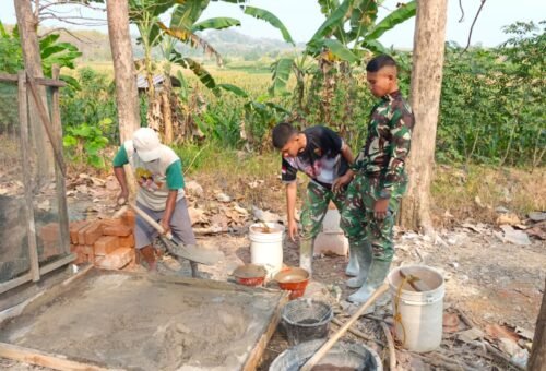 Sinergi TNI dan Masyarakat: Pembangunan Tandon Air Irigasi di Desa Tlemang