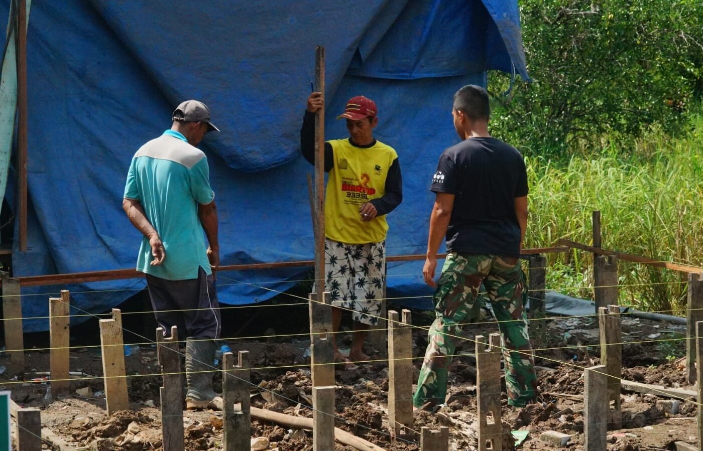 Pembangunan RTLH Bapak Masrani di TMMD Ke-129 Kodim 1011/KLK Capai Tahapan Penting