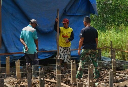 Pembangunan RTLH Bapak Masrani di TMMD Ke-129 Kodim 1011/KLK Capai Tahapan Penting