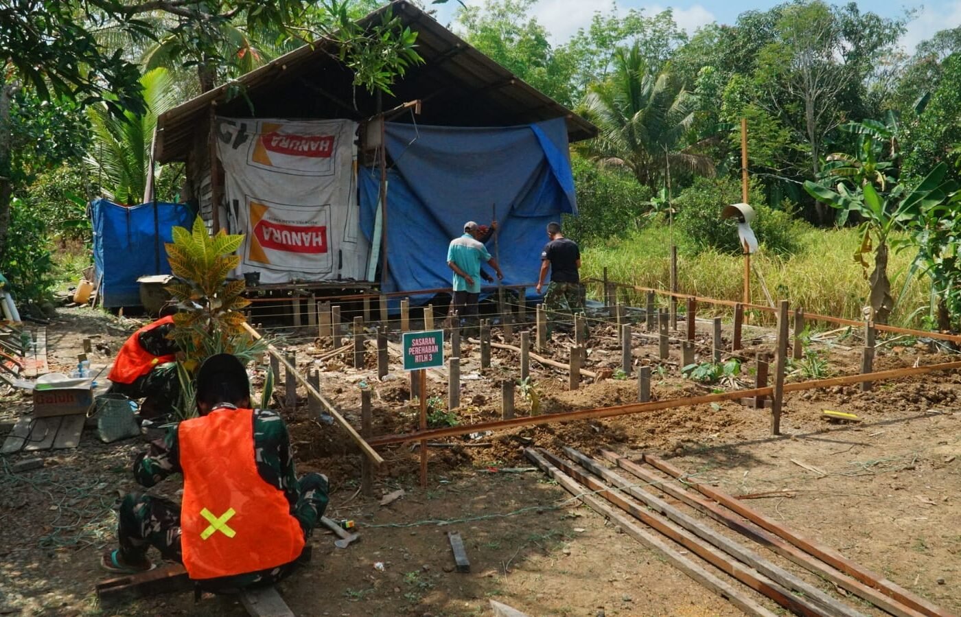 Upaya Satgas TMMD Kodim 1011/KLK Tingkatkan Pembangunan RTLH Bapak Masrani