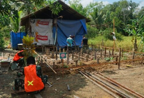 Upaya Satgas TMMD Kodim 1011/KLK Tingkatkan Pembangunan RTLH Bapak Masrani