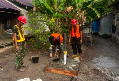 Kerja Sama Satgas TMMD dan Masyarakat Percepat Pembangunan Sumur Bor di Desa Bandar Raya
