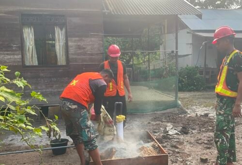 Pembangunan Sumur Bor di Desa Bandar Raya Dikebut oleh Satgas TMMD
