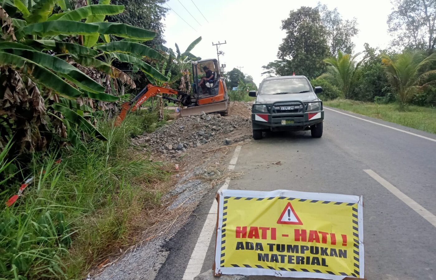 Pembangunan Infrastruktur Jalan TMMD Ke-129 Kodim 1011/KLK Dorong Pertumbuhan Desa Bandar Raya