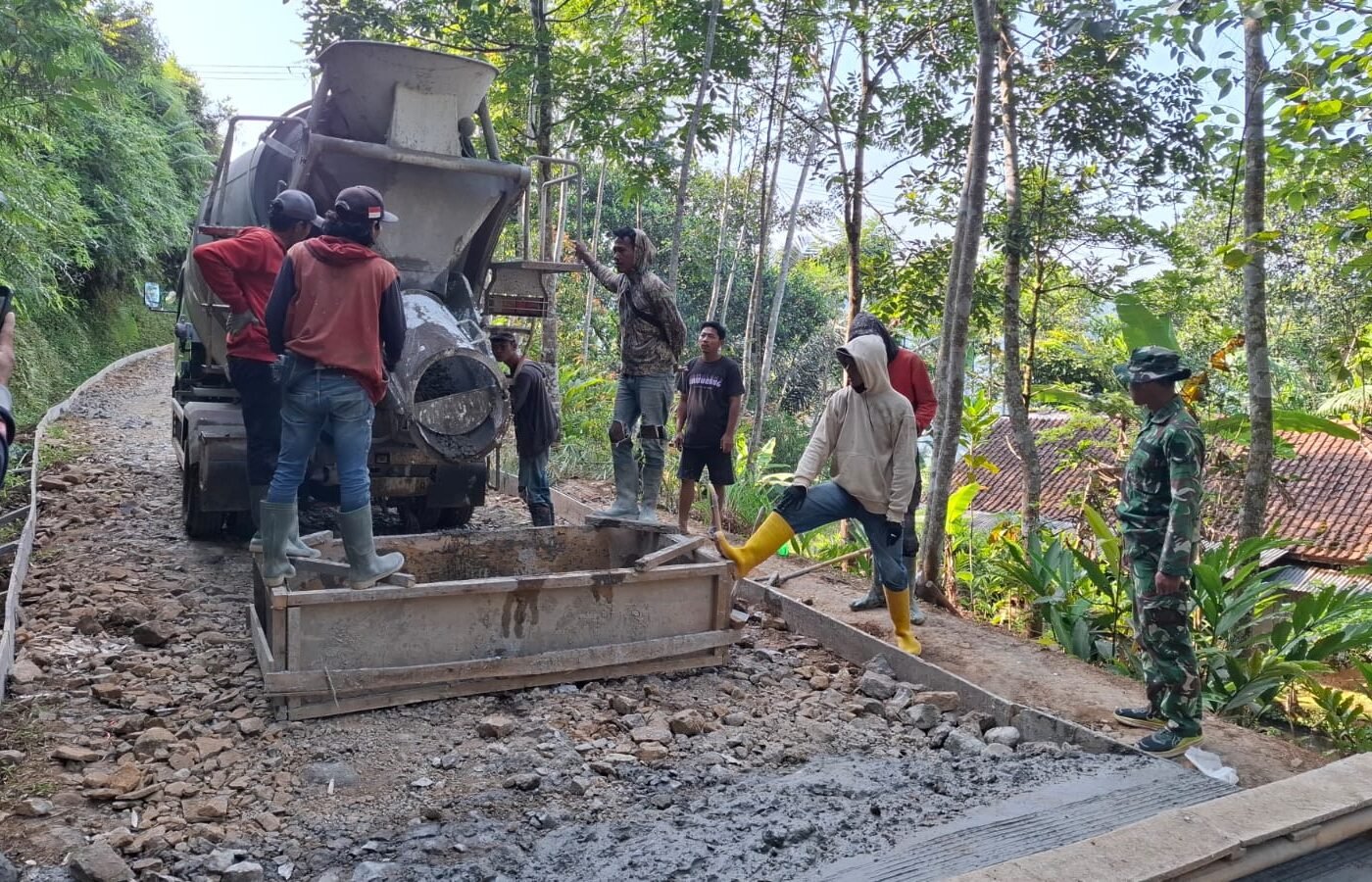 Proyek TMMD Ke-129 Kodim 0608/Cianjur Menuju Penyelesaian, Akses Warga Segera Membaik