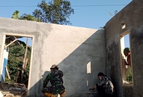 Progres TMMD Ke-129 Kodim 0608/Cianjur: Renovasi Rumah Warga Menuju Penyelesaian