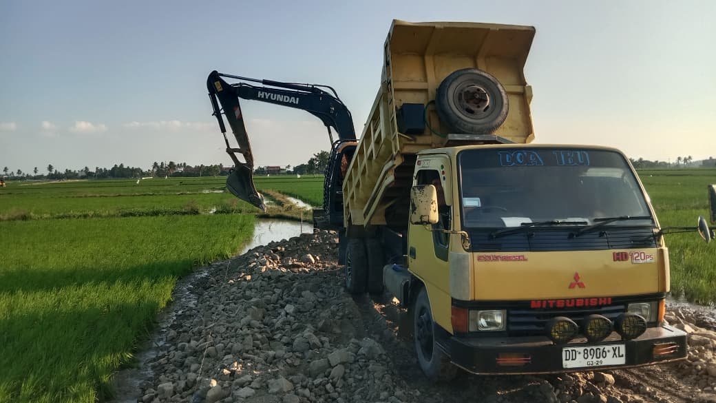 Kemajuan Pesat Pembangunan Jalan Tani di TMMD Ke-129 Kodim 1404/Pinrang