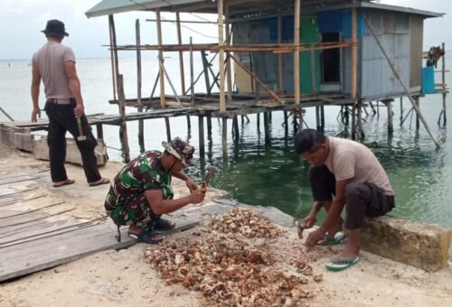 Pemasangan Atap Rumah Ibu Syamsiah di Desa Umbele oleh Satgas TMMD Selesai