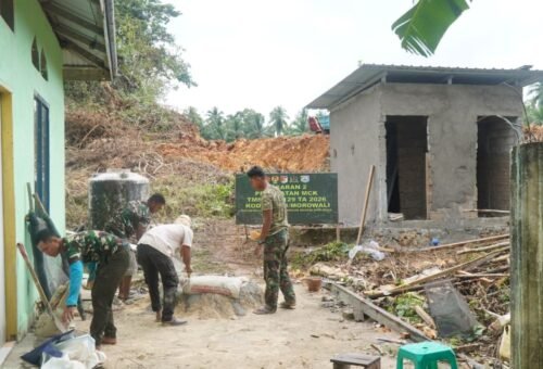 Pembangunan MCK Masjid Desa Polewali Oleh Satgas TMMD Ke-129 Terus Berjalan