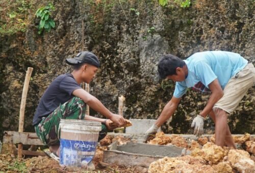 Proyek Air Bersih di Masjid Desa Polewali Menunjukkan Kemajuan Signifikan