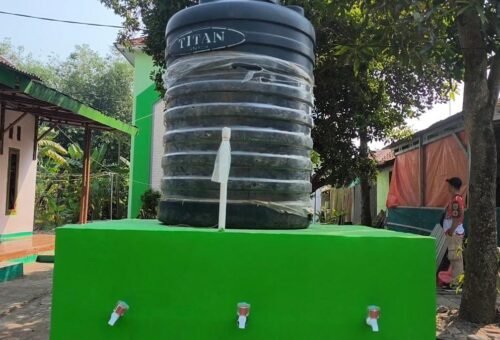 Revitalisasi Akses Air Bersih, Torn Air Diuji Coba di Mushola As Syuhada