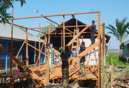 Penguatan Struktur RTLH SAS 5, Satgas TMMD Bergerak Cepat Demi Hunian Lebih Aman