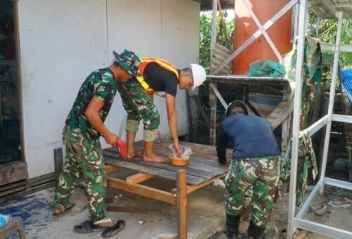 Kemajuan Pembangunan MCK SAS 3 dalam Program TMMD di Desa Bandar Raya
