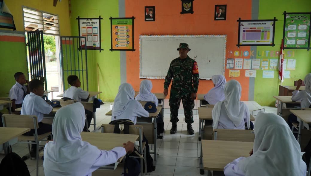 Satgas TMMD Ke-129 Kodim 1311/Morowali Kenalkan Program TMMD kepada Pelajar SMPN 2 Bungku Selatan