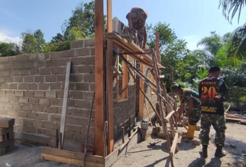 Sinergi Satgas TMMD Ke-129 Bersama Warga Ciptakan Perumahan Layak untuk Ardiansyah