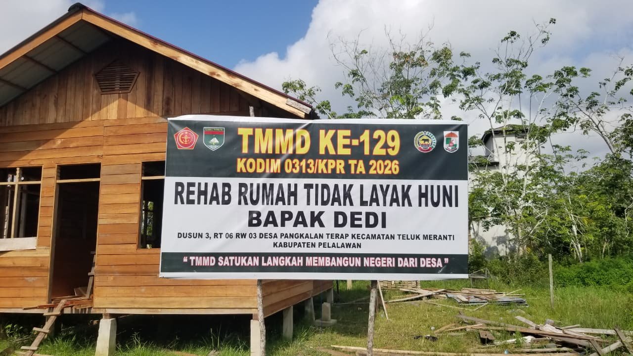 Pembangunan RTLH Rumah Pak Dedi di Desa Pangkalan Terap Capai 70 Persen meski Ada Tantangan