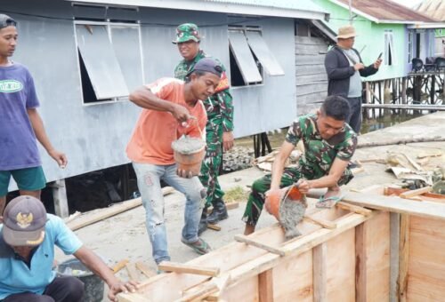 Pengecoran Bak Penampungan Manunggal Air TMMD Ke-129 Rampung, Harapan Warga Umbele Nikmati Air Bersih Kian Dekat