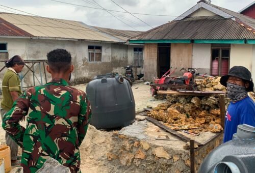 Kades Umbele Lama Apresiasi Semangat Satgas TMMD Wujudkan Sarana Air Bersih untuk Warga