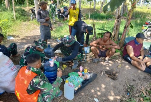Silaturahmi Satgas TMMD Perkuat Semangat Gotong Royong Masyarakat