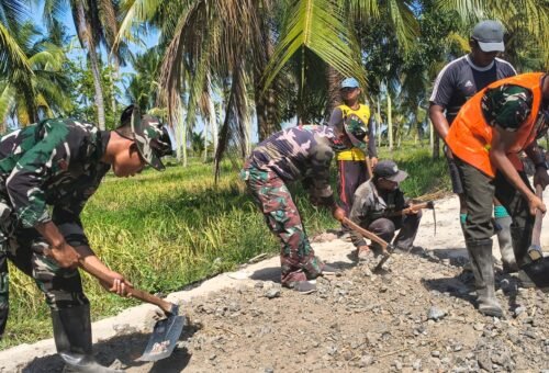 Satgas TMMD Ke-129 Kebut Peningkatan Badan Jalan 1,2 Kilometer Demi Lancarkan Mobilitas Warga