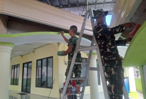 Warga Desa Deniang Apresiasi Sentuhan TMMD 129 pada Masjid dan Gereja