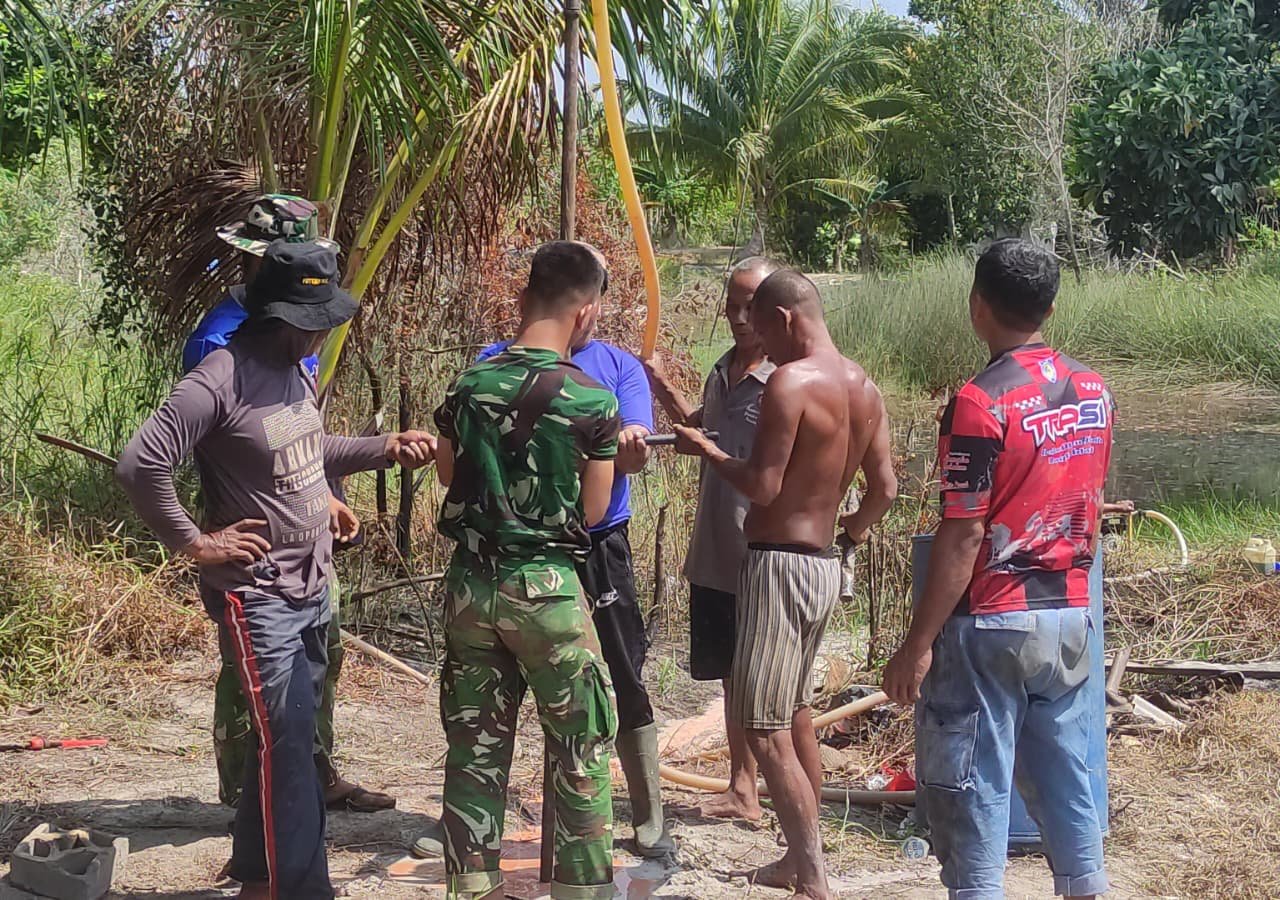 Satgas TMMD ke-129 Kodim 0413/Bangka Kebut Pengeboran Sumur Bor Demi Penuhi Kebutuhan Air Bersih Warga
