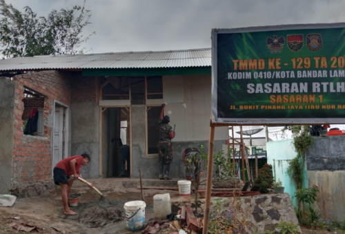 Transformasi Hunian Ibu Nur Hayati: Program TMMD Mempersembahkan Rumah Layak Huni di Bandar Lampung
