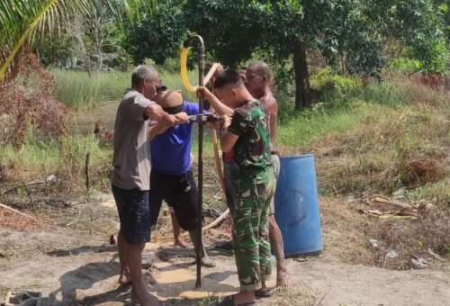 Sumur Bor TMMD ke-129 Jadi Solusi Atasi Keterbatasan Air Bersih di Desa Deniang