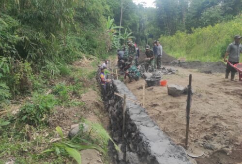 DPT TMMD Ke-129 Disiapkan Cegah Longsor dan Lindungi Akses Warga Desa Sekardadi