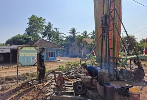 Untuk Penuhi Kebutuhan mendasar Air Bersih Warga. Satgas TMMD 129 Percepat Pembangunan Sumur Bor