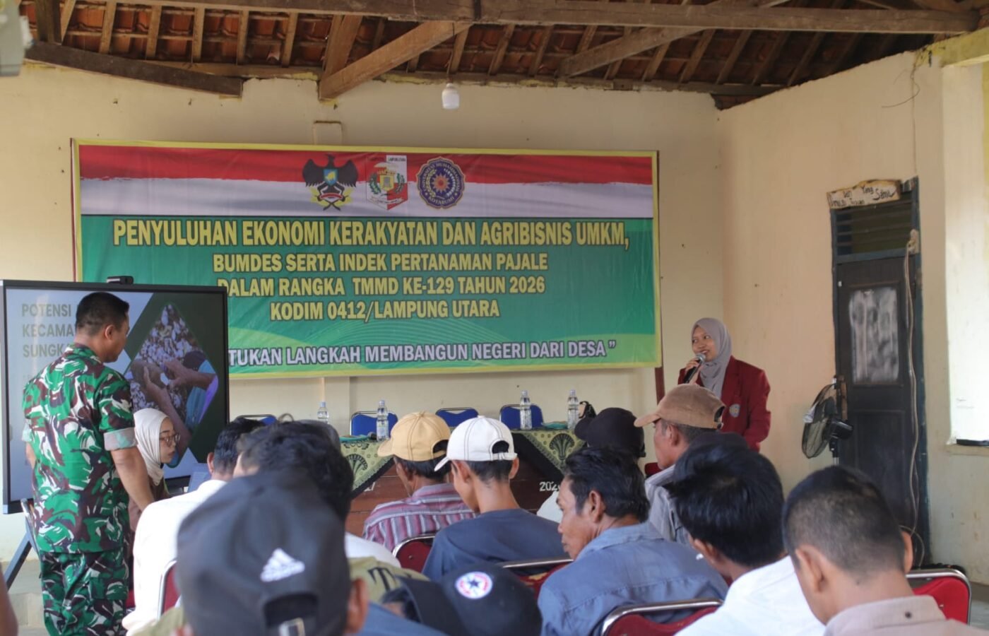 Hari Kedelapan TMMD ke-129, Kodim 0412/LU Perkuat Ekonomi Desa Melalui Penyuluhan BUMDes, PAJALE dan UMKM