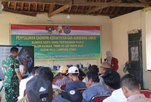 Hari Kedelapan TMMD ke-129, Kodim 0412/LU Perkuat Ekonomi Desa Melalui Penyuluhan BUMDes, PAJALE dan UMKM