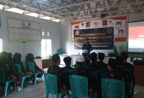 Satgas TMMD Reguler Ke-129 Tanamkan Semangat Cinta Tanah Air Melalui Penyuluhan Wawasan Kebangsaan