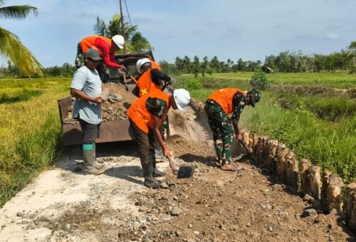 TMMD Reguler Ke-129 Bangun Infrastruktur Desa Demi Dorong Pertumbuhan Ekonomi Masyarakat