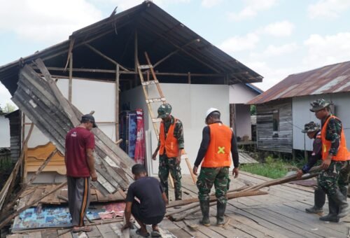 Peningkatan Jalan Desa Bandaraya oleh Satgas TMMD Ke-129 dan Warga