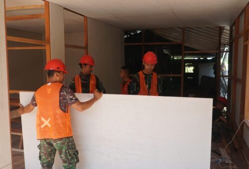 Pembangunan RTLH Bapak Walianto Terus Berlanjut Berkat Satgas TMMD Ke-129