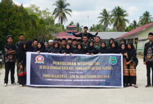 Program Penyuluhan Werving TNI oleh Satgas TMMD Ke-129 untuk Menumbuhkan Minat Pemuda