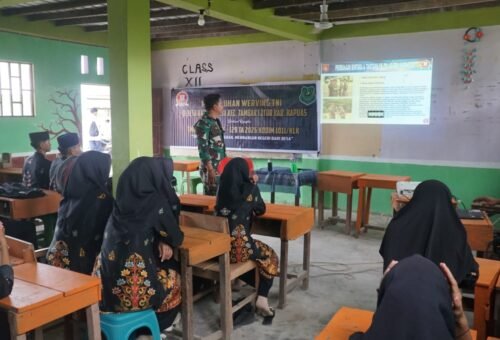 Penguatan Kesadaran Kebangsaan Melalui Penyuluhan Werving TNI di Desa Bandar Raya