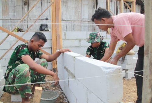 Pembangunan Rumah Layak Huni TMMD Ke-129 Kodim 0412/LU Capai Progres 25 Persen