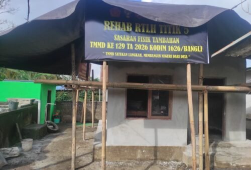 Dingin Tak Menghentikan Kerja Keras Satgas TMMD Ke-129 di Kintamani