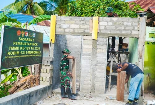 Progres Pembangunan MCK Masjid Quba oleh Satgas TMMD Ke-129