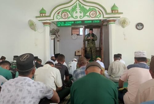 Peran Satgas TMMD di Masjid Al Mukminin Diterima dengan Antusias