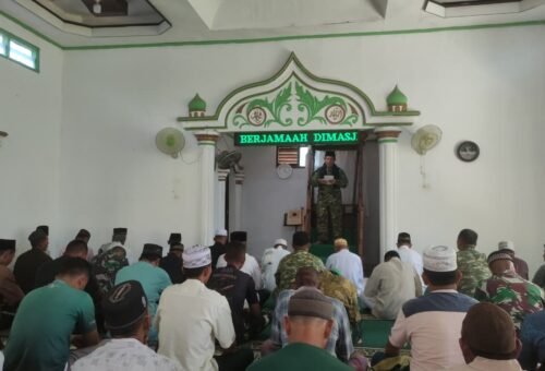Satgas TMMD 129 Kodim 0413/Bangka Laksanakan Khotbah Jumat di Masjid Al Mukminin